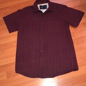 Rugby University brand Men's Burgundy Short Sleeve Shirt